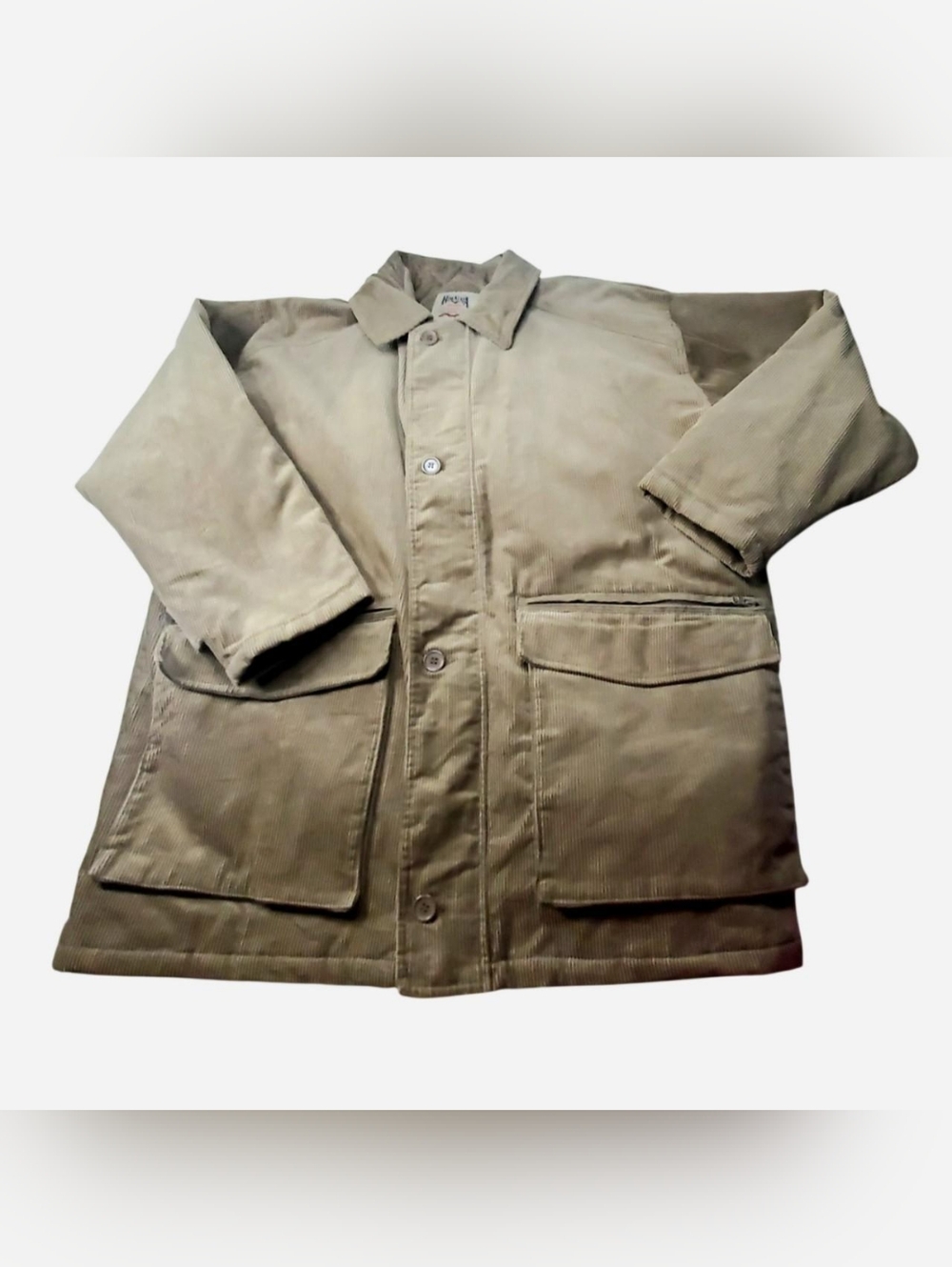 Vtg Corduroy Jacket Mens 2XB Brown Quilted Interior Button Down Zipped Himalaya